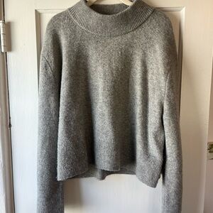 J. Crew Light Gray Mock Neck Sweater
